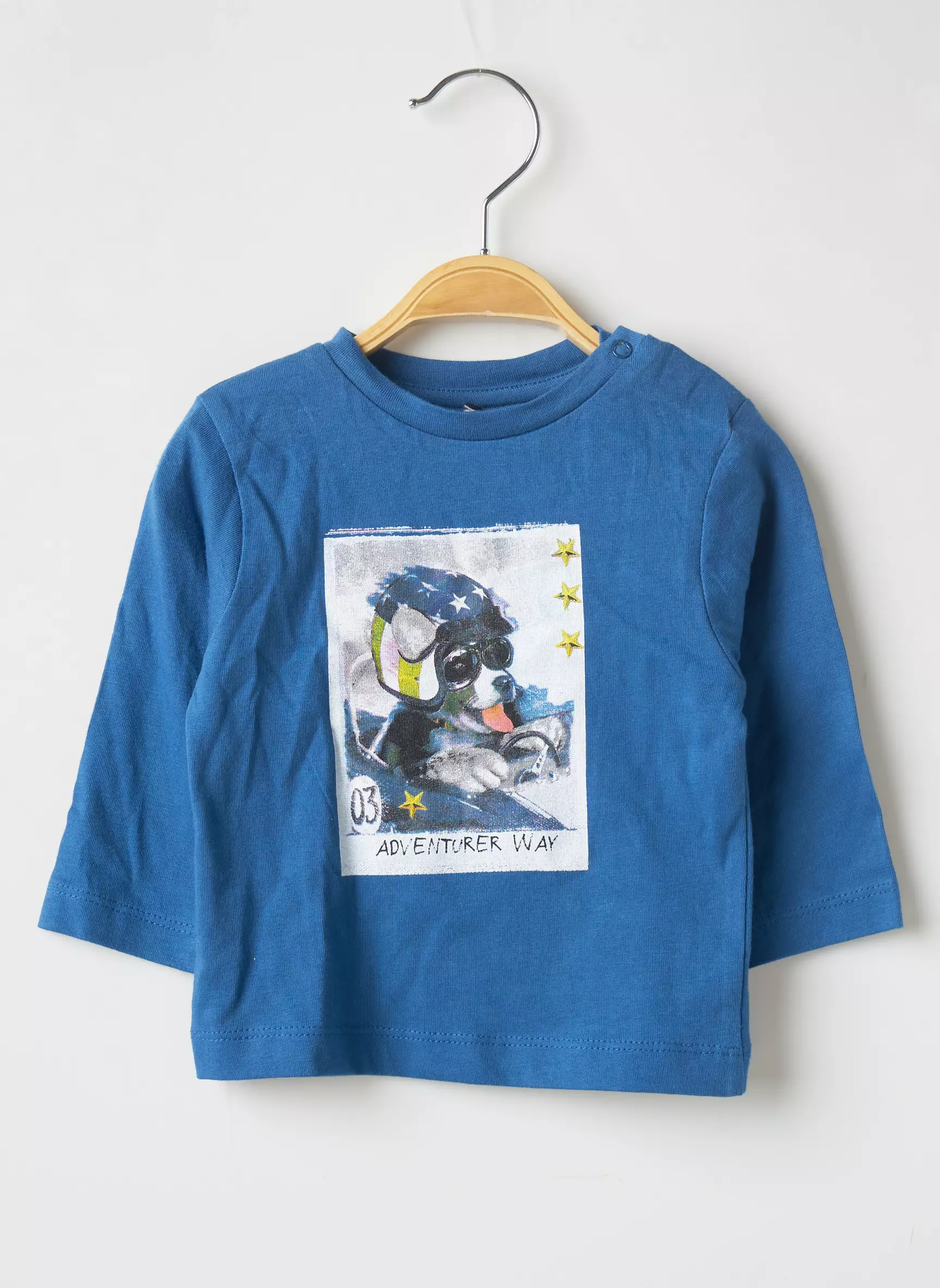 3 Pommes Tshirts Garcon couleur bleu