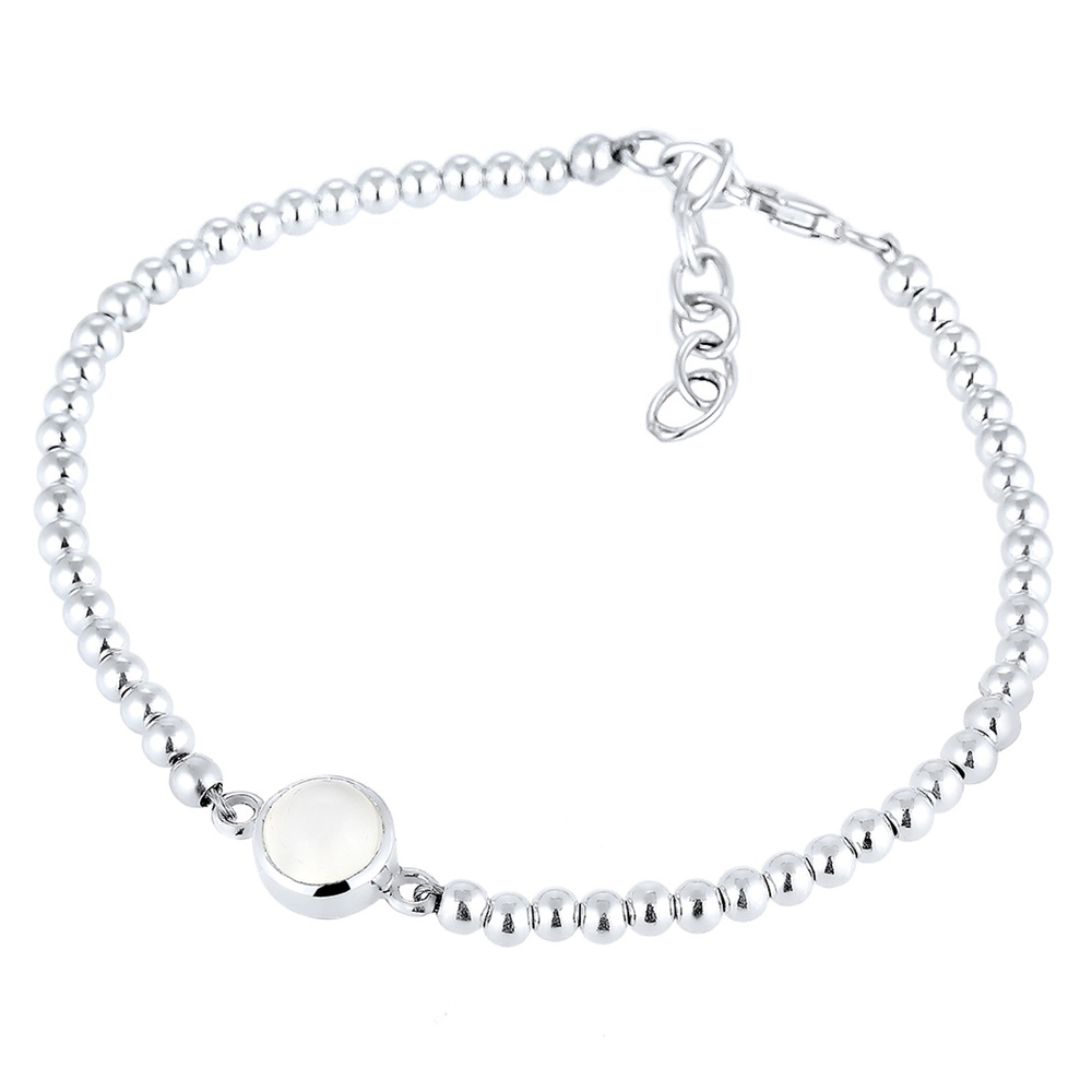 Elli Elli Bracelet Pierre de lune balle Bracelet Femme  (925/1000) Argent Bracelet