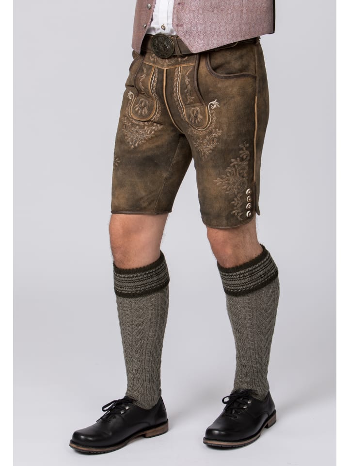 Stockerpoint Stockerpoint Trachtenlederhose Logan in kiesel gespeckt günstig kaufen