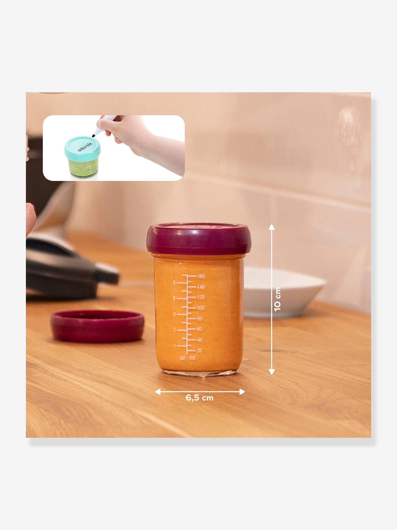 Babymoov 4 Babygläschen, 220 ml BABYMOOV - mehrfarbig