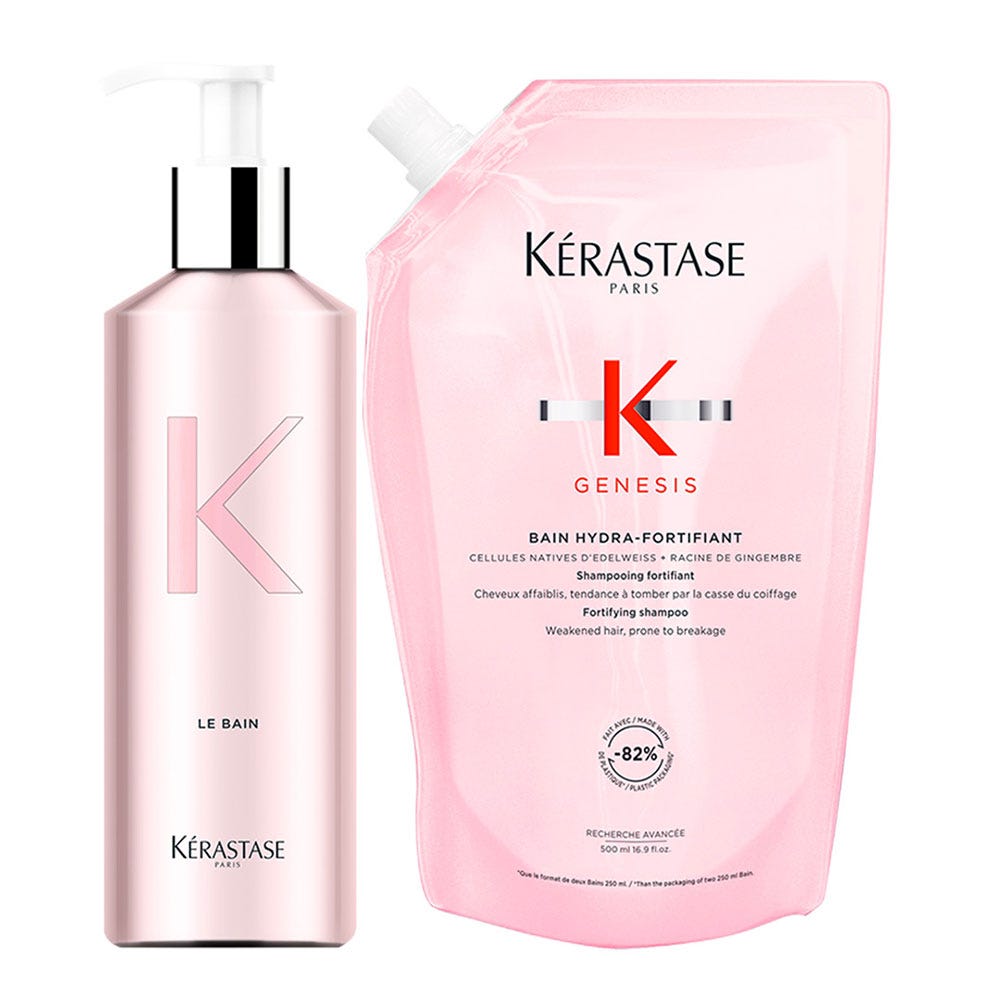 Kérastase Genesis Bain Hydra-Fortifant Refill Pouch 500 ml + Alu-Flasche