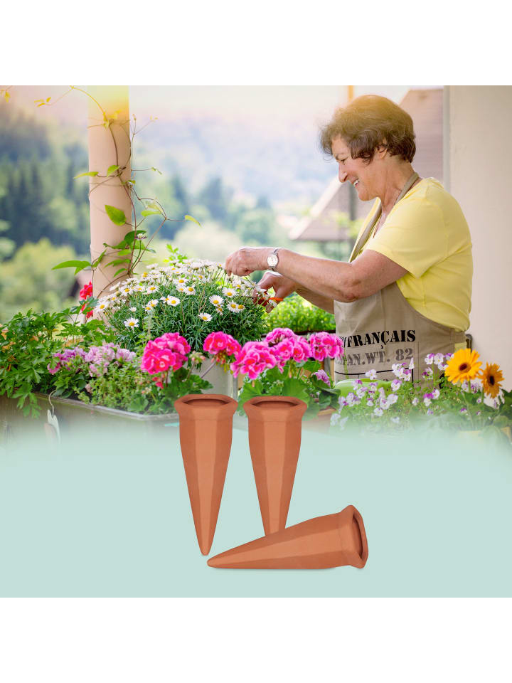 relaxdays 14 x Tonkegel in Terrakotta - (B)5 x (H)13 x (T)4,5 cm günstig kaufen onesize