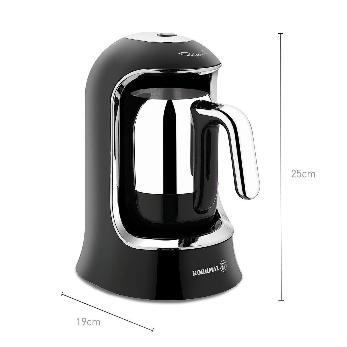 Özberk Espressomaschine Korkmaz Kahvekolik Schwarz, 300l Kaffeekanne