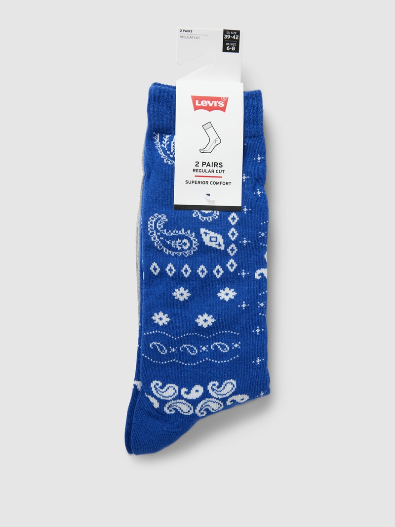 Socken mit Label-Details im 2er-Pack in marineblau