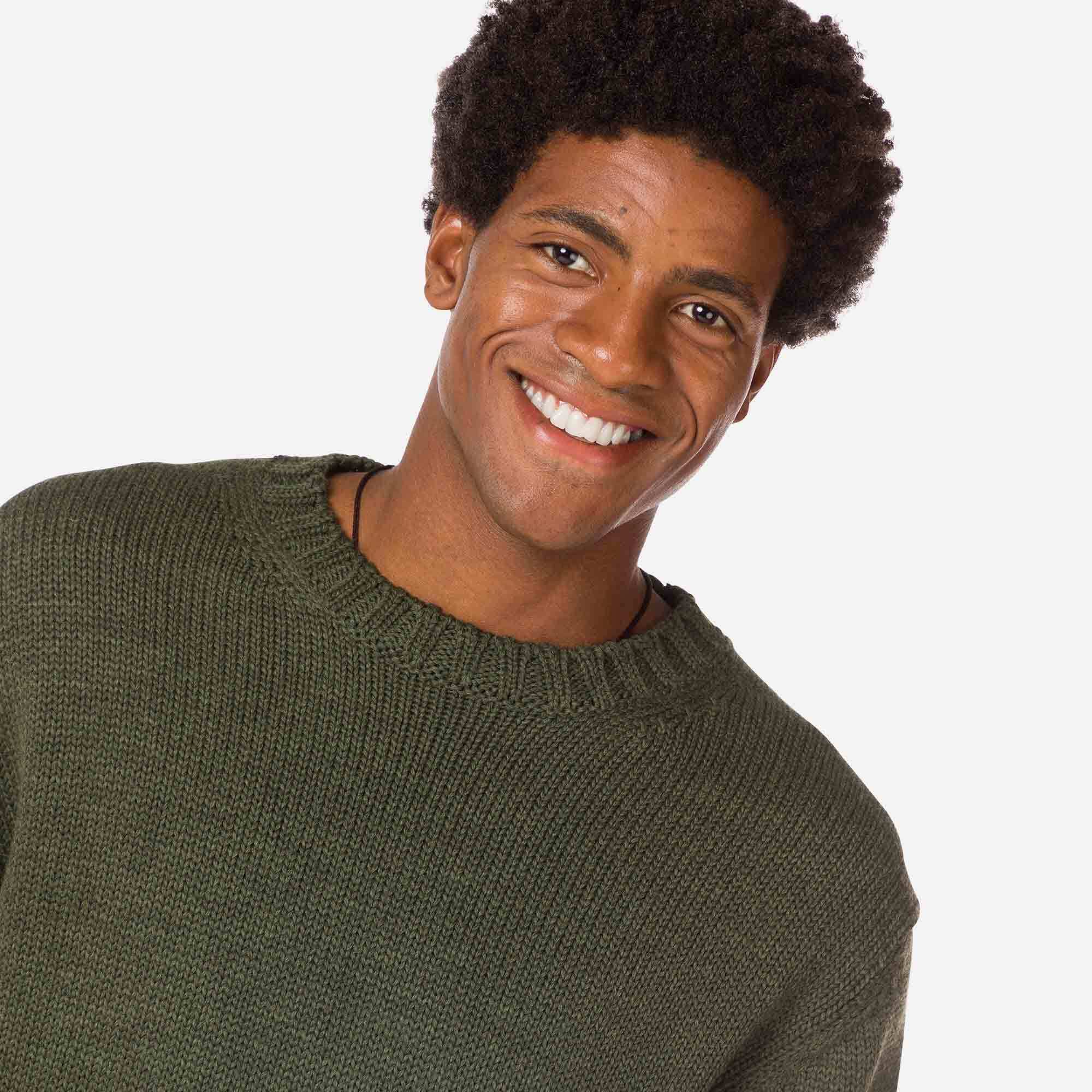 Pull Over en maille à col rond Homme