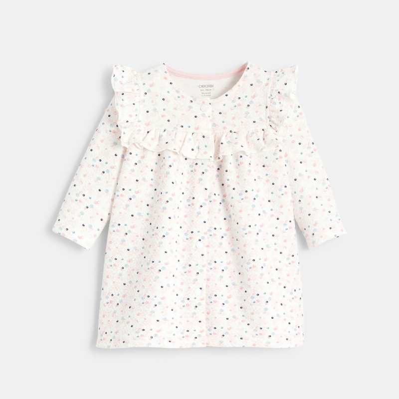 Robe tissu fantaisie bulles et legging rose naissance