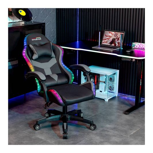 Scaun de gaming AMSTRAD AMS LED PIXEL - iluminare RGB