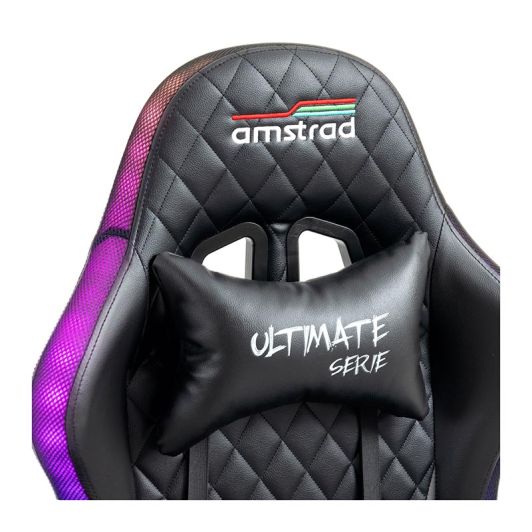 Scaun de gaming AMSTRAD AMS ULTIMATE LED negru