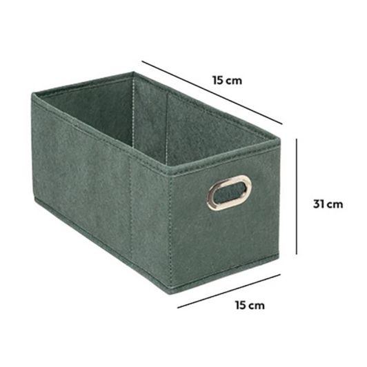 Hopfällbar förvaringslåda khaki 15x31 cm