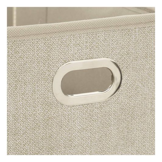 Hopfällbar förvaringslåda beige spräcklig 15x31 cm