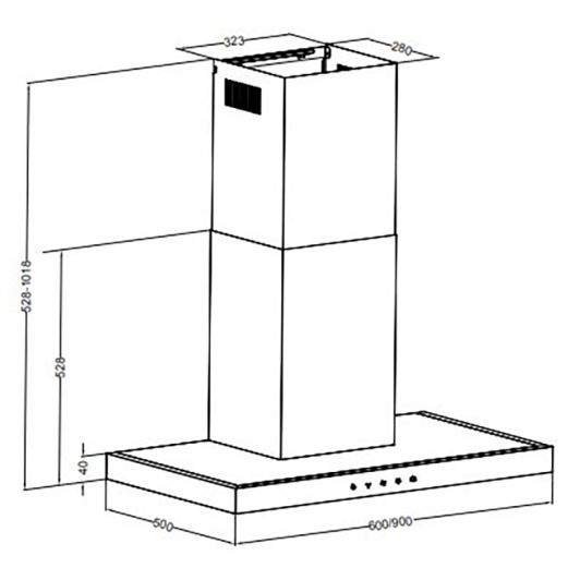Διακοσμητικός απορροφητήρας VALBERG TSH 60 TX 962C