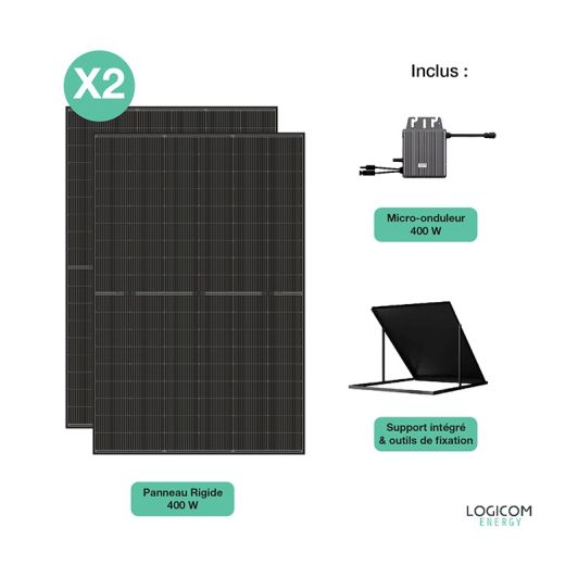 Panneau zonneel LOGICOM Kit 2x200W Plug&Play