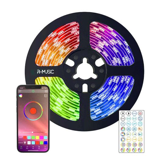 Bandă LED RGB R-MUSIC 3m conectată