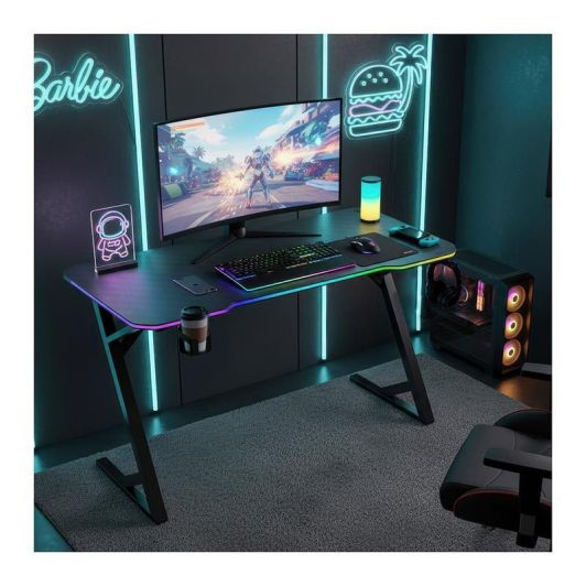 Birou de gaming EDENWOOD BG120 LED Negru