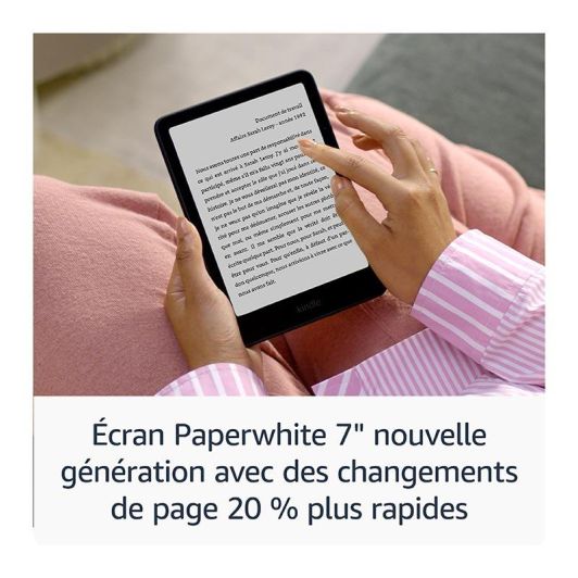 Liseuse électronique AMAZON Kindle Paperwhite ( 2024 ) -16 Go - noir - avec pub - 12e génération.