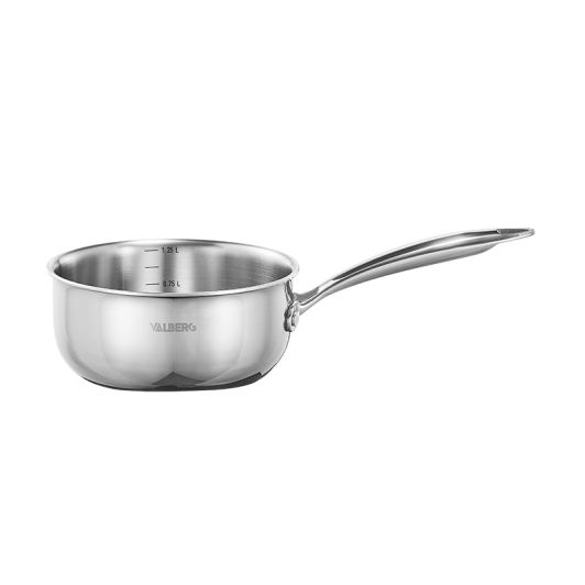 Zestaw VALBERG 3 potrójnych patelni ze stali nierdzewnej o średnicy 16 cm