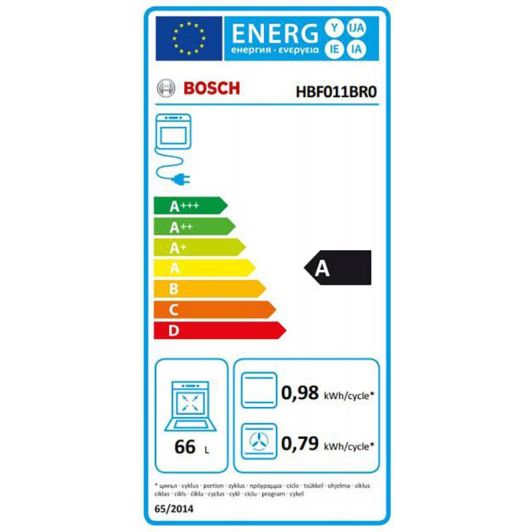Horno de convección BOSCH HBF011BR0 (CORREO ELECTRÓNICO)