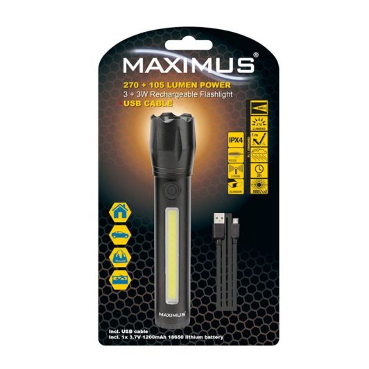 Zaklamp MAXIMUS LED FL 028 270 lumeni
