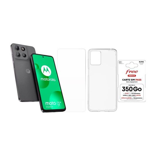 Smartphone MOTOROLA G15 Power 512GB Carcasă din sticlă securizată neagră