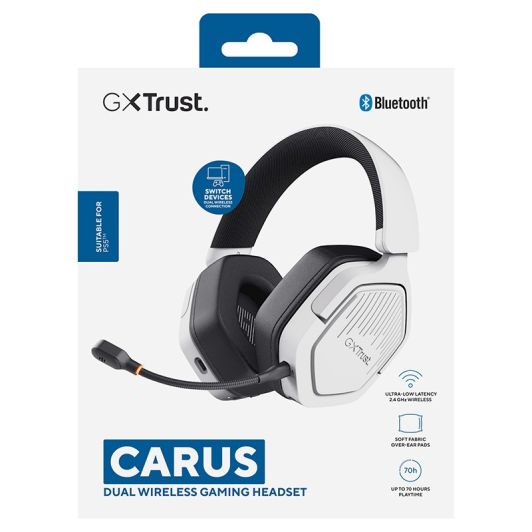 Căști de gaming TRUST Carus pentru PS5, albe