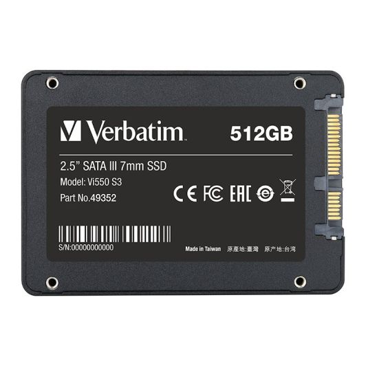 Hard disk intern VERBATIM SSD SATA 512GB Vi550 S3