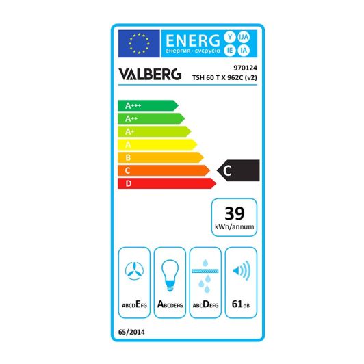 Διακοσμητικός απορροφητήρας VALBERG TSH 60 TX 962C