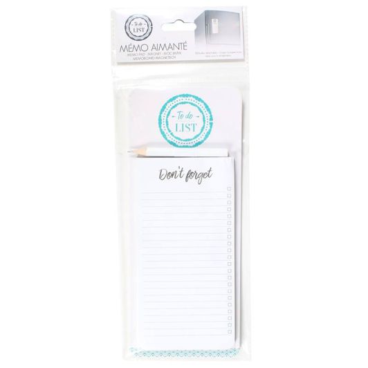 Magnetische memo 50 vellen   potlood