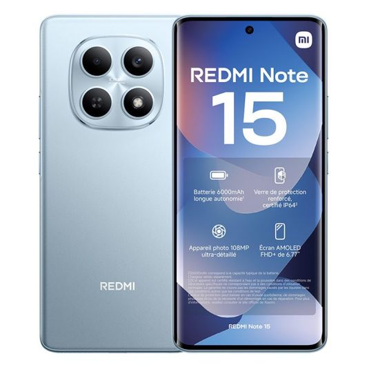 Smartphone XIAOMI Redmi Note 15 4G 256GB Blaue Hülle
