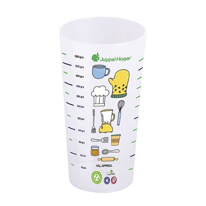 Kubki pomiarowe o pojemności 550 ml z wieloma oznaczeniami