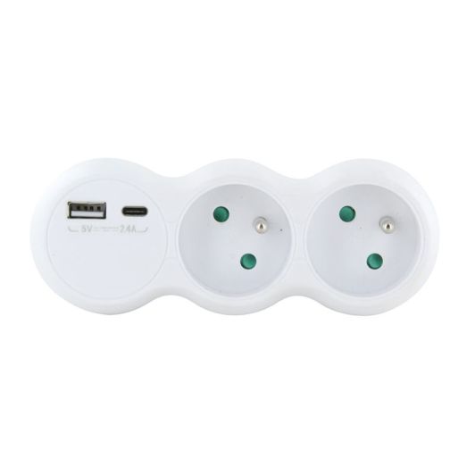 Steckdosenleiste CHACON 1 USB-A 1 USB-C