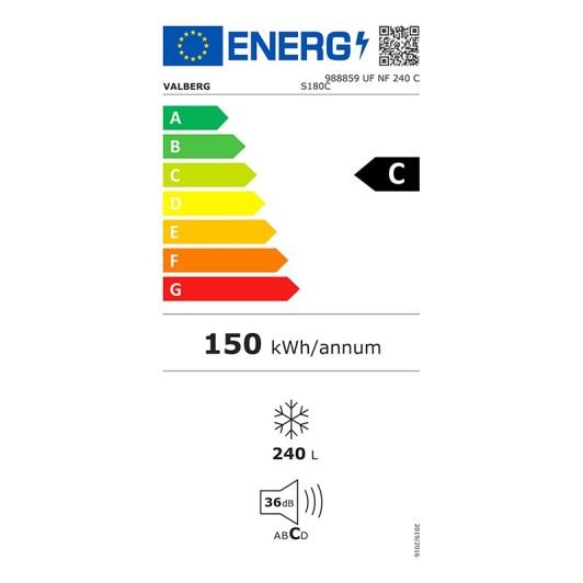 Congélateur VALBERG UF NF 240 C S180C