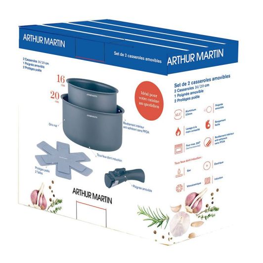 Set de 2 tigăi ARTHUR MARTIN 16-20cm