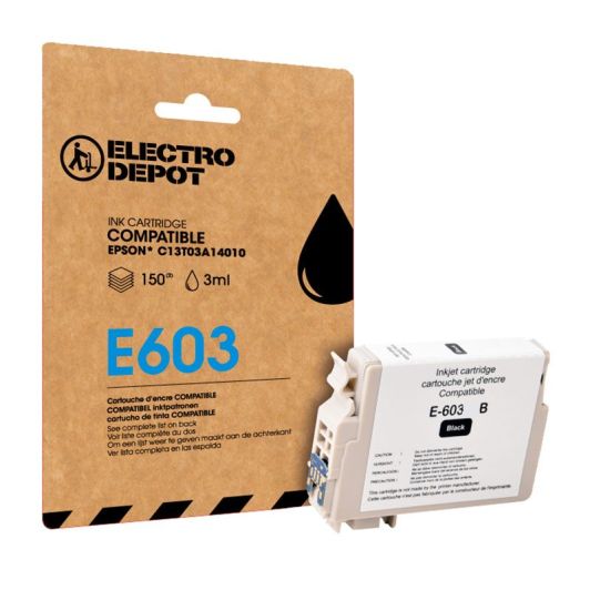 Cartuș de cerneală compatibil ELECTRO DEPOT Epson E603 negru (Stea de mare)