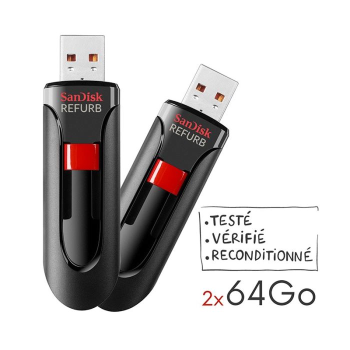 Set de 2 stick-uri USB 3.0 SanDisk 64 GB – TOTAL 128 GB
