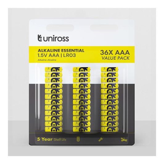 Baterii UNIROSS LR03 AAA – Set de 36