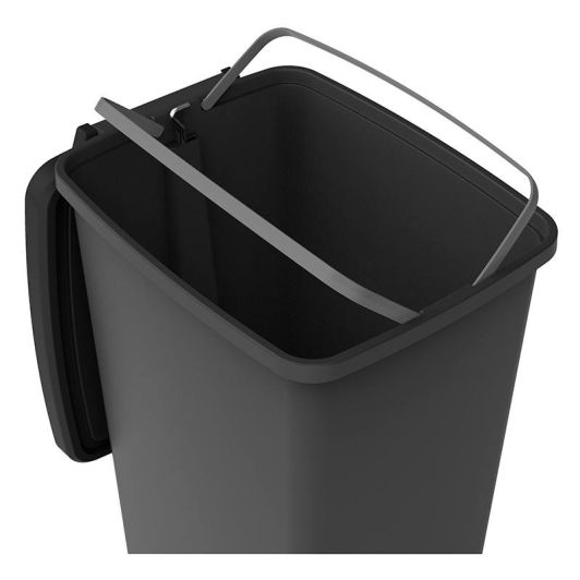 Επίπεδος κάδος απορριμμάτων 40L μαύρος