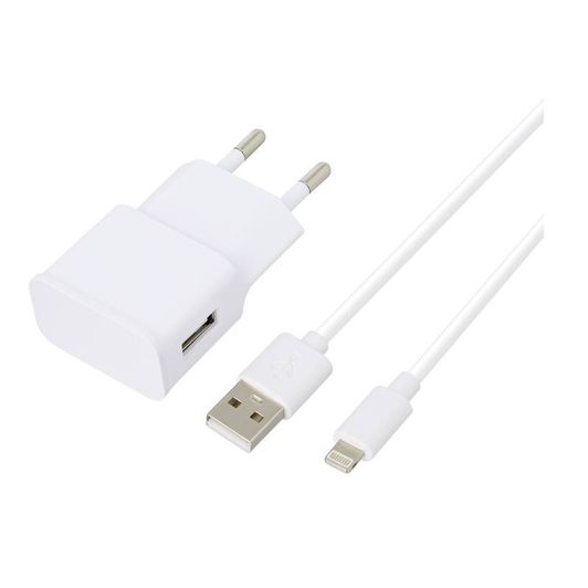 Încărcător de alimentare HIGH ONE 2.4AA Cablu Lightning alb 1M
