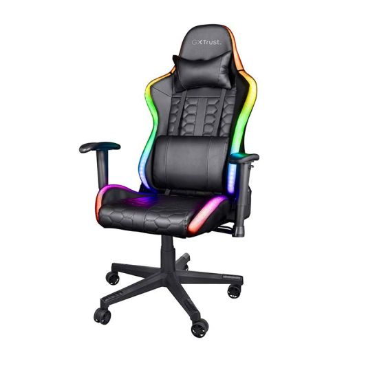 Scaun de gaming TRUST GAMING Rizza LED, negru