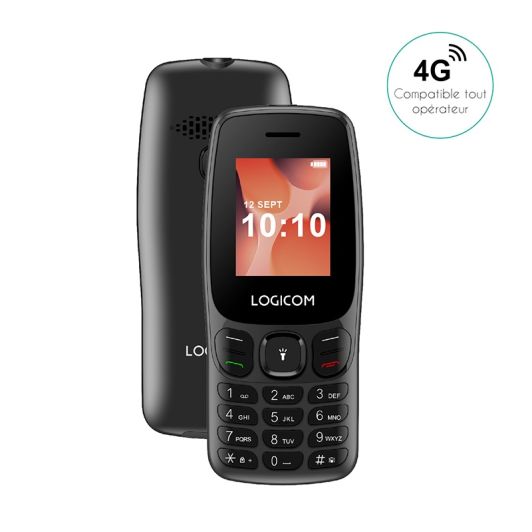LOGICOM E45 4G Mobiele Telefoon Zwart