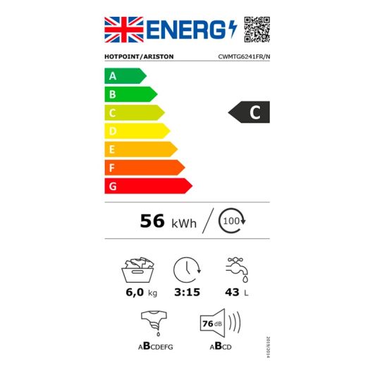Mașină de spălat HOTPOINT CWMTG6241FR/N (6/1200/C)