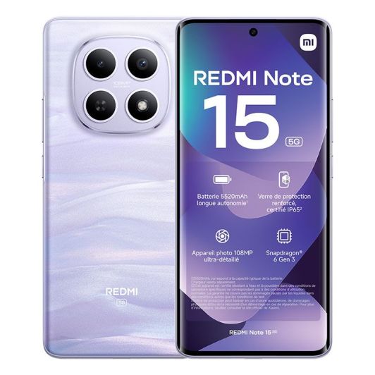 XIAOMI Redmi Note 15 Smartphone 5G - 256GB - Violet - Dual SIM