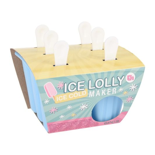 6er-Set Eisformen aus flexiblem Silikon
