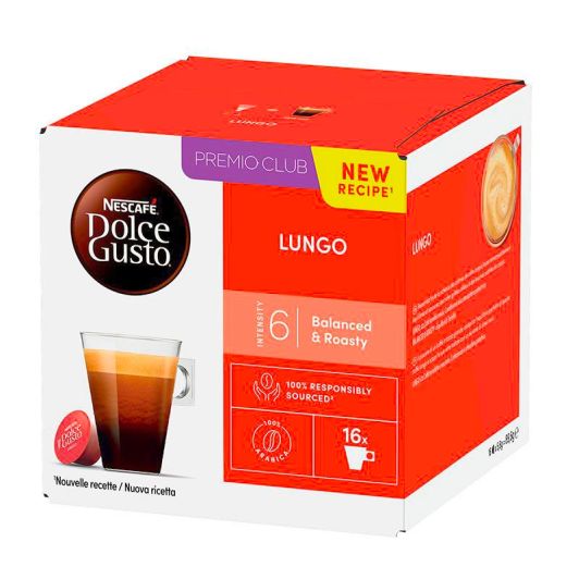 Capsules DOLCE GUSTO LUNGO 16 pièces
