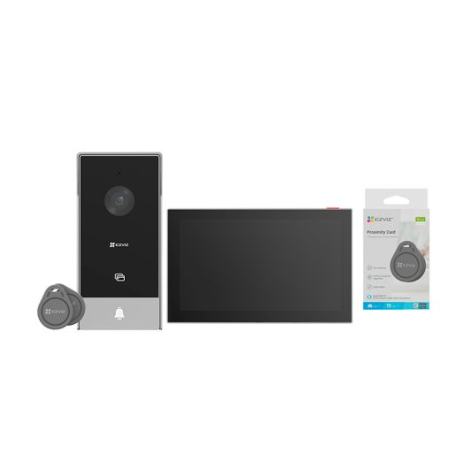 EZVIZ FHD HP5 verbonden videointercom pakket met touchscreen   4 badges