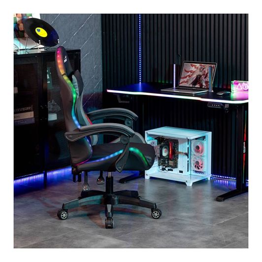 Scaun de gaming AMSTRAD AMS LED PIXEL - iluminare RGB