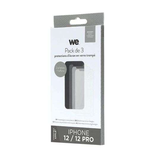 PACHET DE 3 OCHELARI DE PROTECȚIE X 3 IPHONE 12 / 12 PRO