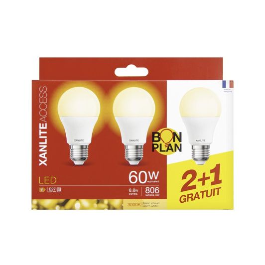 Lampă XANLITE E27x3 Standard