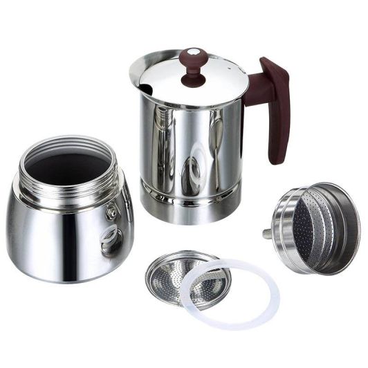 Cafetieră italiană - 6 cești - toate plitele