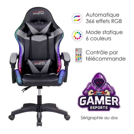Scaun de gaming AMSTRAD 900 LED