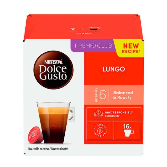 Capsules DOLCE GUSTO LUNGO 16 pièces